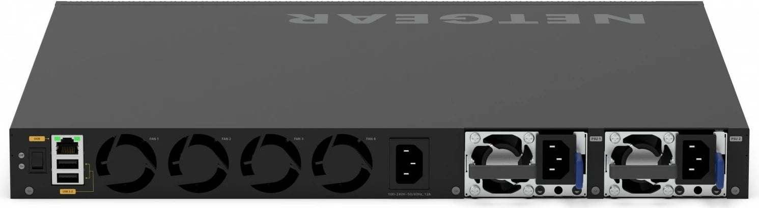 Switch Netgear GSM4352-100NES, 48xGE PoE+, 4xSFP+, për rack, i zi