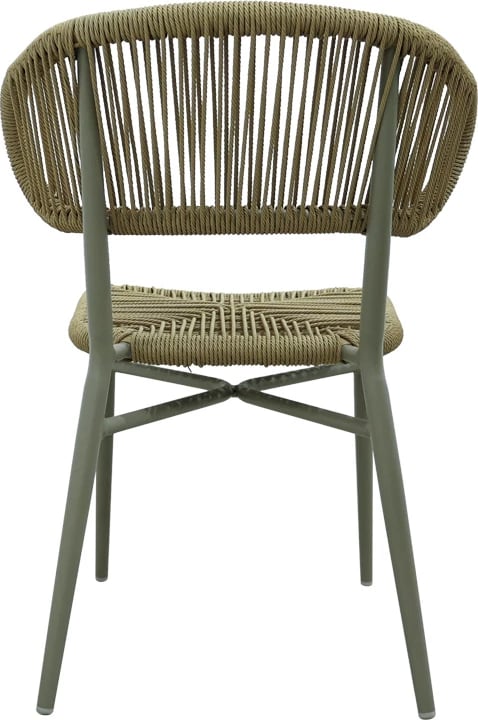 Karrige alumini-pe rattan Agus e grumbullueshme, ngjyrë kafe, 55x63x77cm