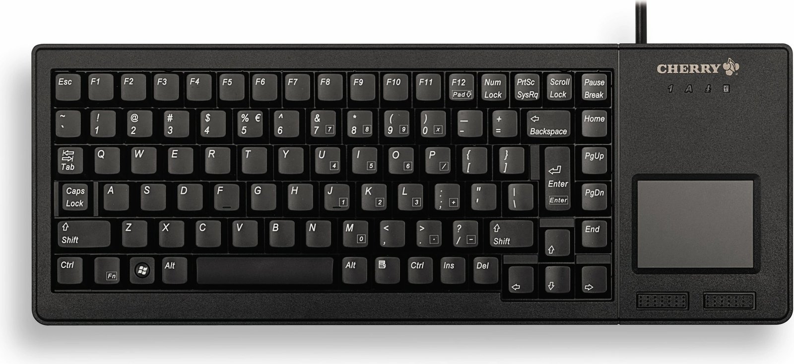 Tastierë Cherry G84-5500LUMFR-2 me touchpad, mekanike, AZERTY, USB, e zezë