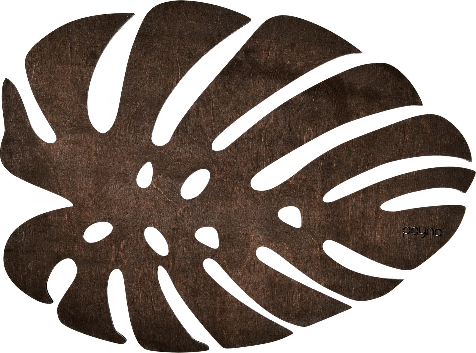 Set nënshtruesish tavoline prej druri, Hermia, Monstera, ngjyrë wenge, 6 copë