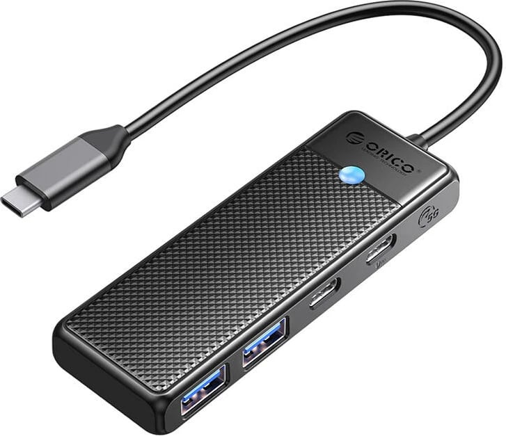Kasë Orico PAPW2AC-C3-015-BK-EP, 4-në-1, USB-A 3.0x2, Type-C 3.0x1, PD 100W, e zezë