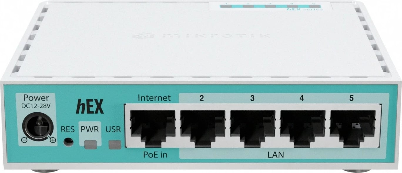 Router MikroTik hEX E50UG, 5x Gigabit Ethernet, USB, PoE-In, Bardhë