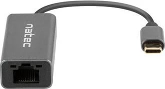Kartë rrjeti Natec Cricket USB-C 3.1, RJ-45 1Gb, Gri
