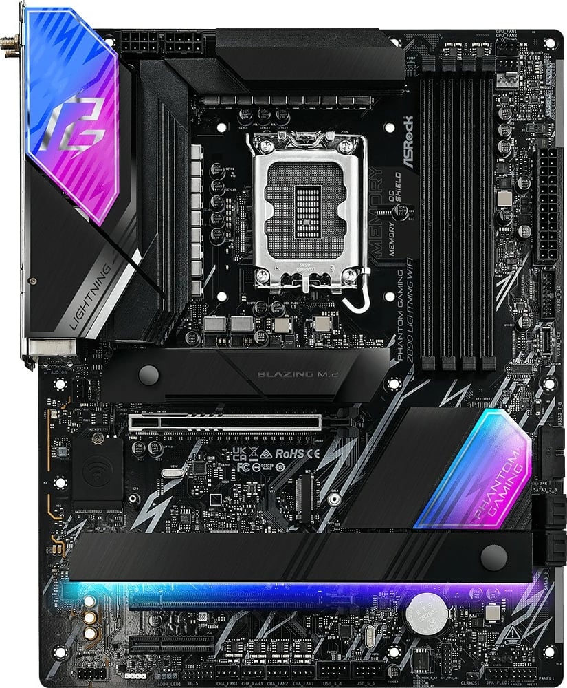 Pllakë amë ASRock Z890 Lightning WiFi ATX, LGA1851, Intel Z890, DDR5, PCIe 5.0, Wi-Fi 7, Thunderbolt 4