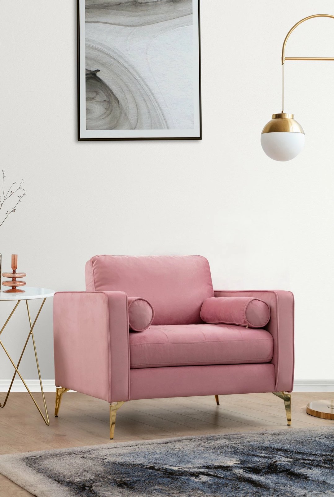 Karrige 'wing' Atelier del Sofa, Rome, ngjyrë trëndafili e zbehtë