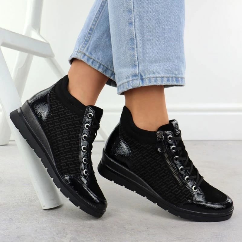 Çizme të shkurtra Rieker Remonte R0773-05, të zeza