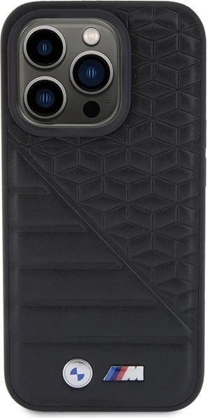 Mbështjellës BMW Bi Pattern për iPhone 15 Pro, i zi