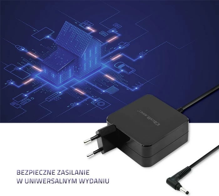Karikues laptopi Qoltec për Asus, 65W, 19V, 3.42A, 5.5x2.5 mm, i zi