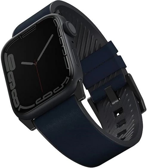 Rrip për Apple Watch UNIQ Straden, lëkurë/silikon, 42/44/45/49mm, Blu