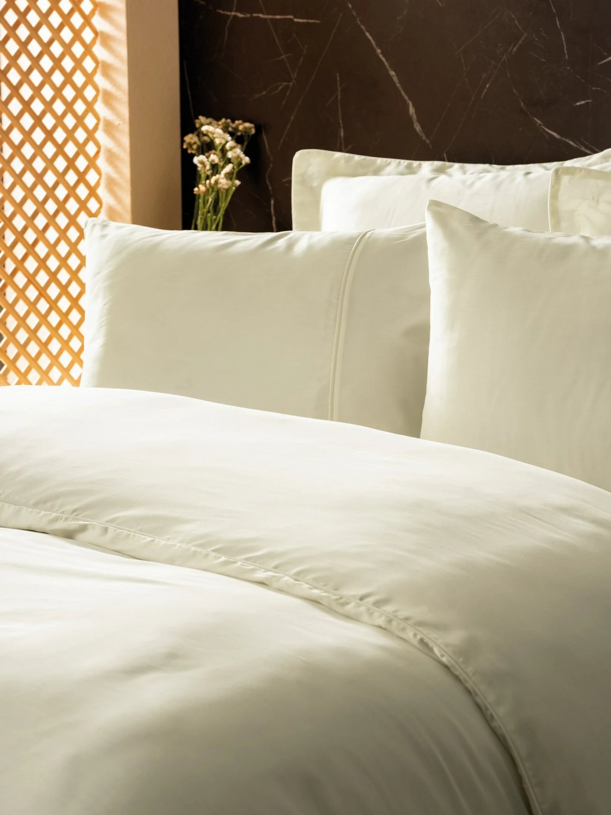 Set mbulesash për jorgan dopio, L'essentiel, ngjyrë ecru, material i butë, 200x220cm