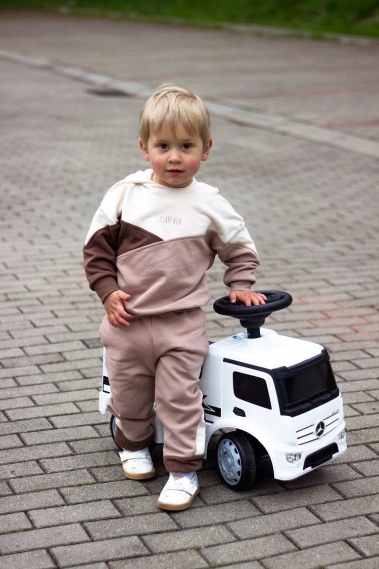 ride-on kamion policie për fëmijë, Milly Mally Mercedes Antos, drita e tinguj, 12–36 muaj, blu