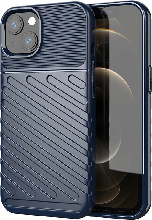 Mbështjellës Hurtel Thunder Case për iPhone 13 mini, TPU, Blu