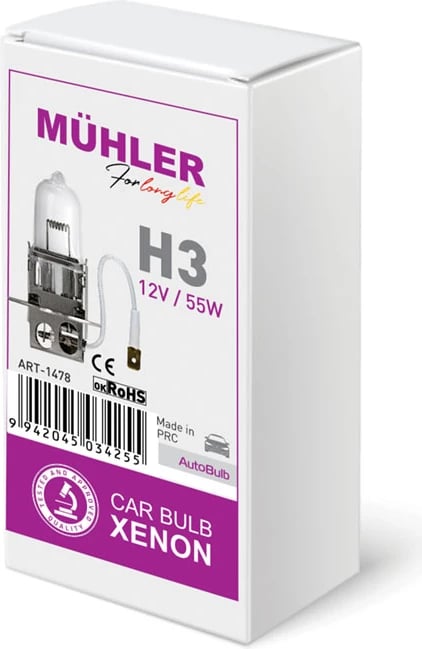 Lampa H3 12v 55w Kuti  Muhler