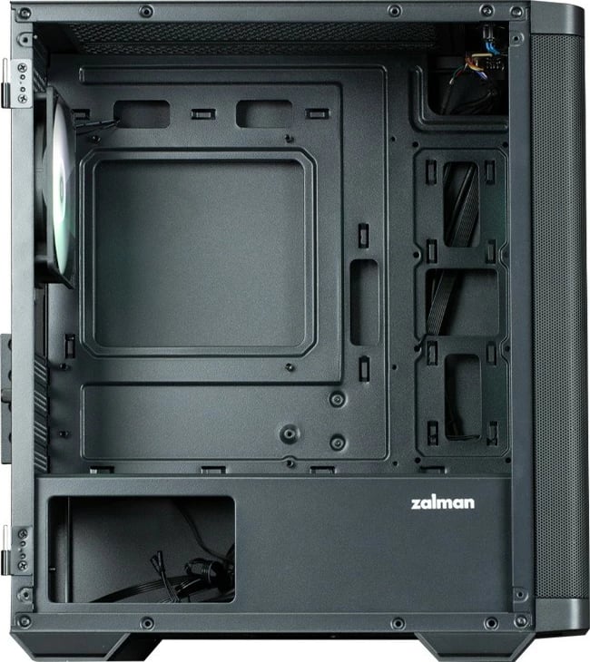 Kasë Zalman M4 Black Mini Tower, 4 ARGB fans, xham i temperuar, e zezë