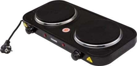 Sobë elektrike dy-pllaka Adler MS6509 2000W pllaka 185mm + 155mm rregullim temperaturë 5-nivelesh e zezë