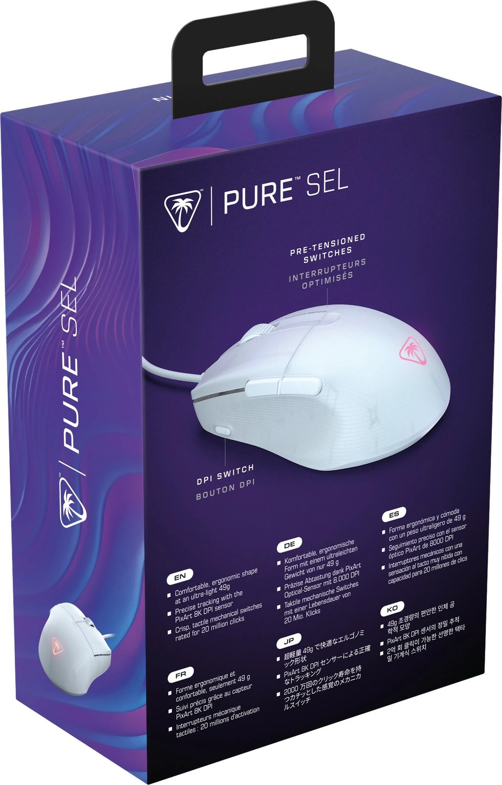Maus gaming Turtle Beach Pure SEL, 8000 DPI, RGB, i bardhë