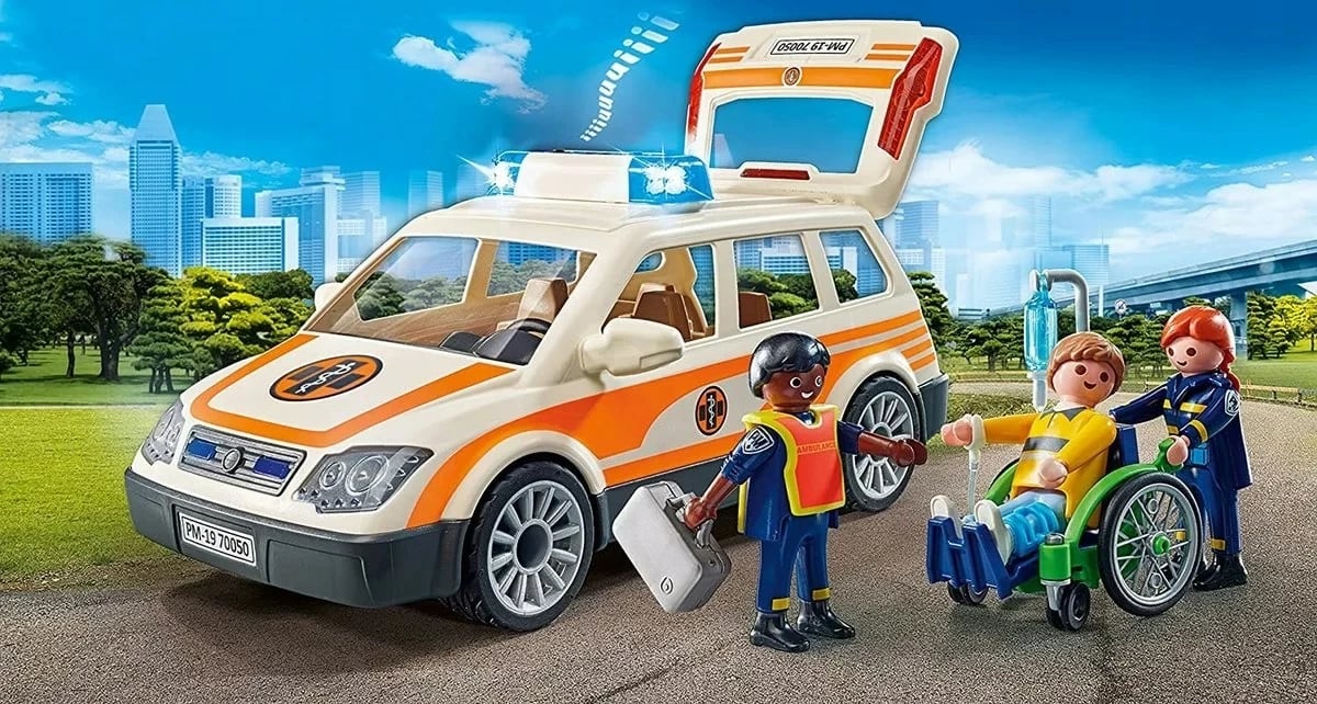 Set lodrash Playmobil City Life 71037, Rescue Vehicle me drita dhe tinguj, 44 pjesë