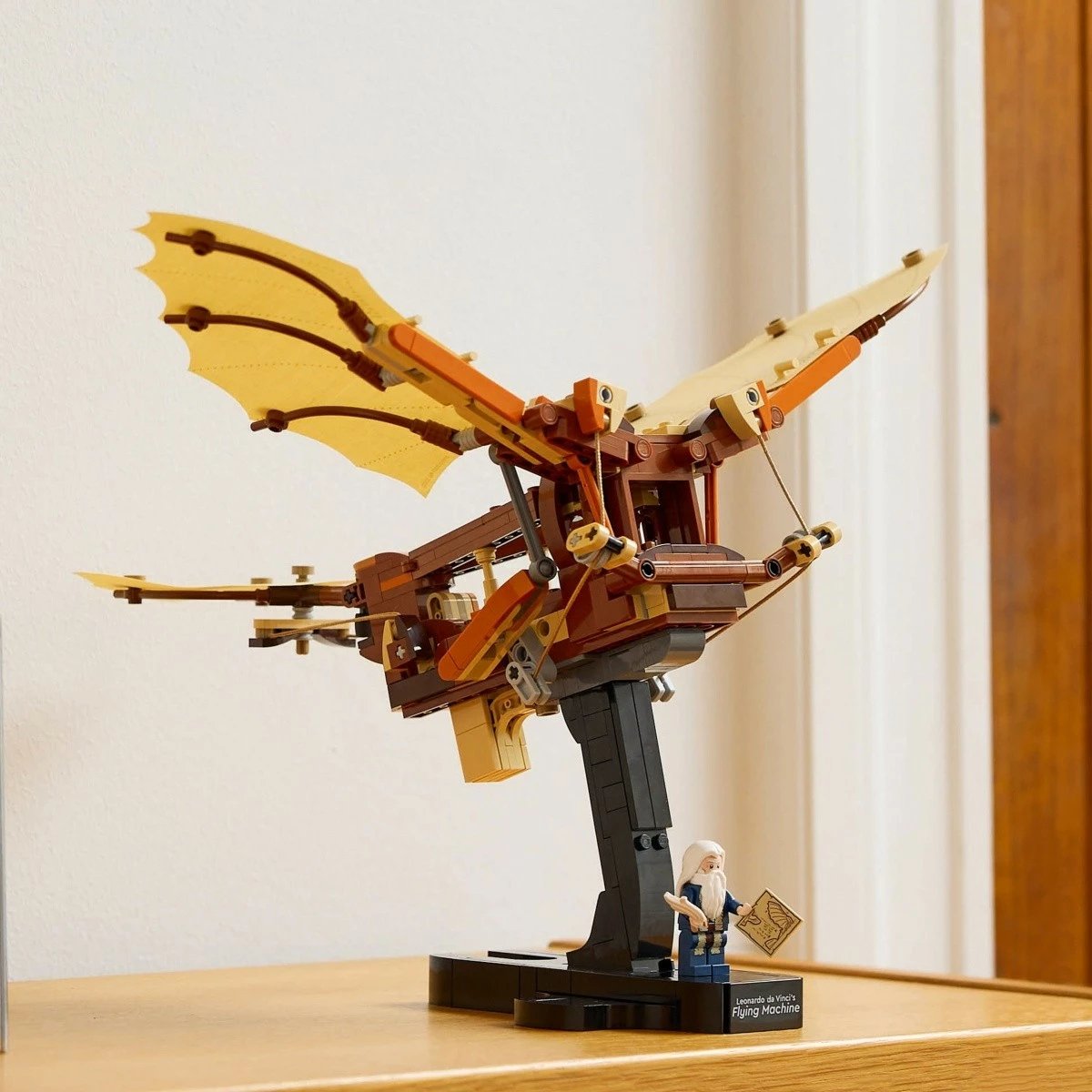 Set ndërtimi LEGO Icons 10363 Leonardo da Vinci Flying Machine, 493 pjesë, kafe/bezhë