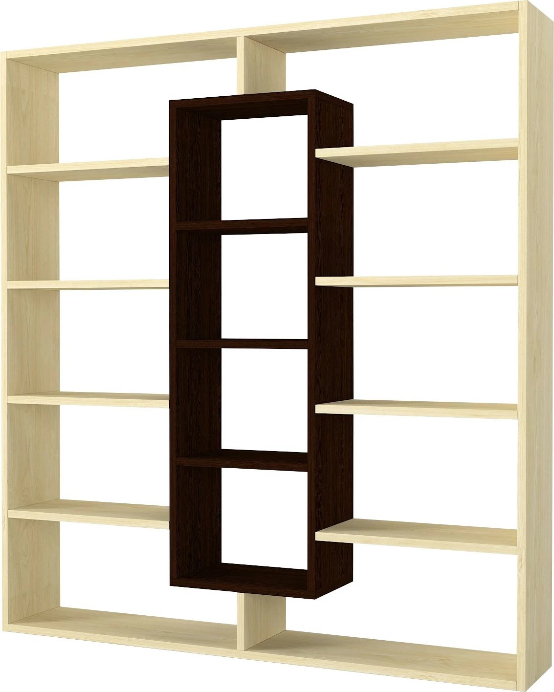 Raft librash Hanah Home, Ample, ngjyrë wenge dhe betull