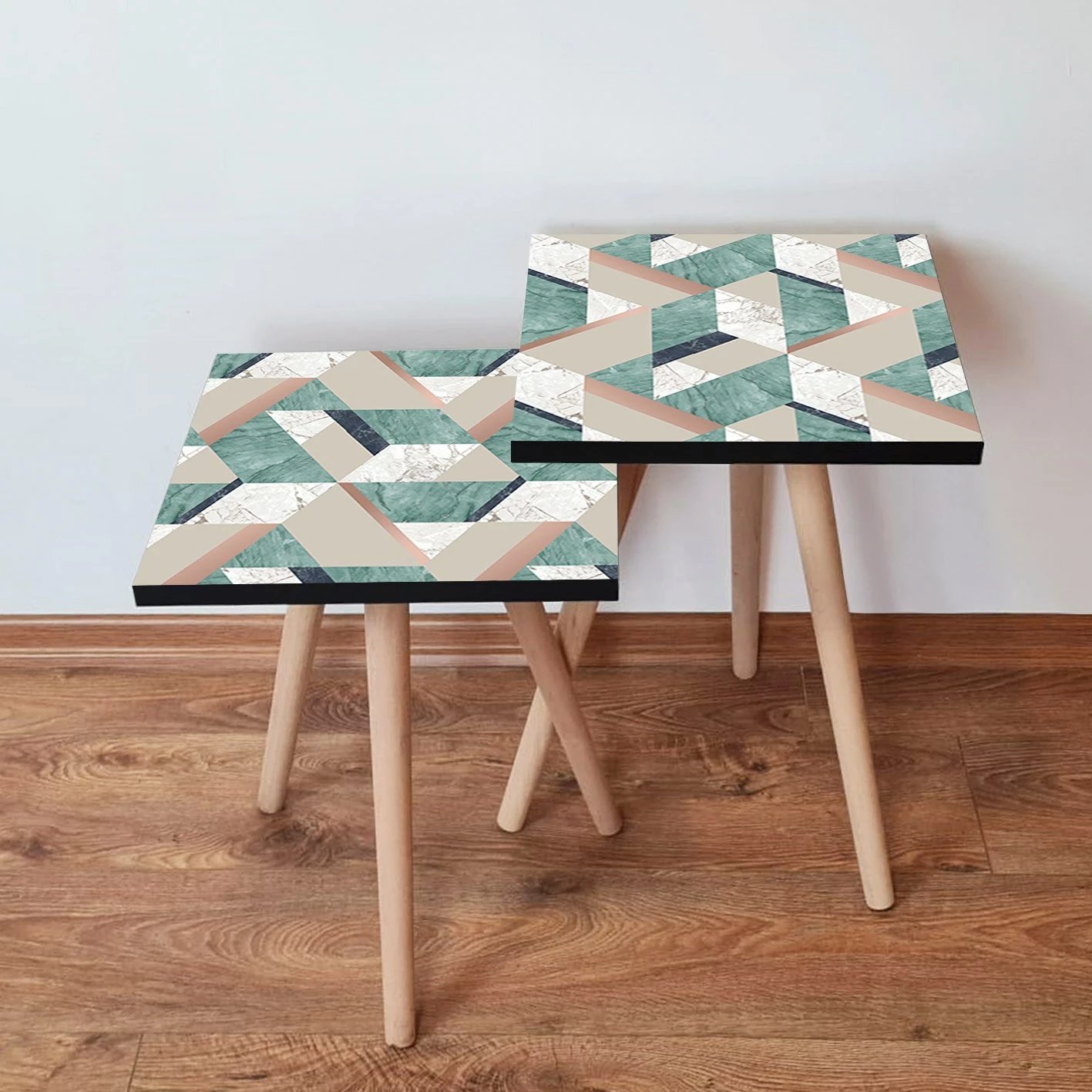 Set tavolina të mbivendosura, shumëngjyrëshe, Skye Decor, 2 copë, 2Shp330