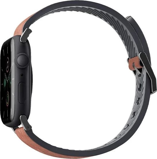 Rrip dore për Apple Watch UNIQ Straden, lëkurë/silikon, 42/44/45/49mm, Kafe
