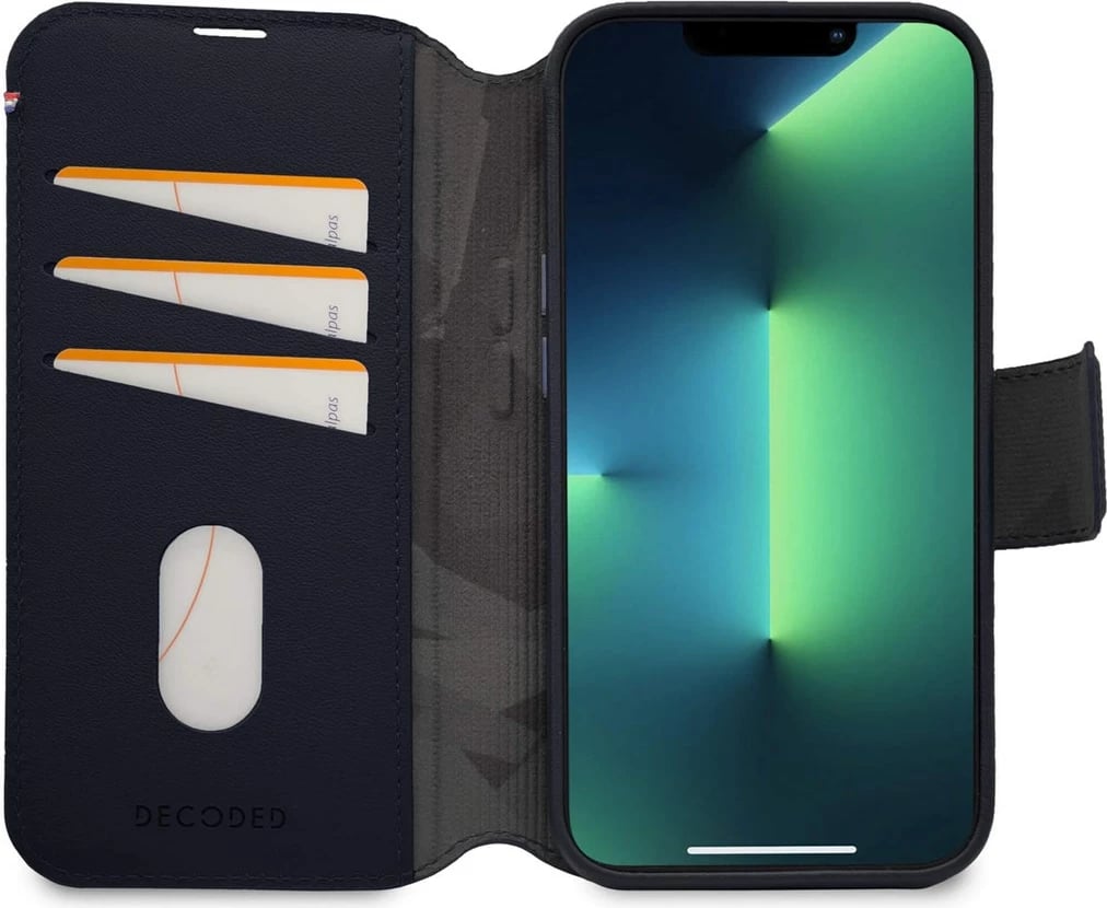 Mbështjellës për celular Apple, D23IPO14PMDW5NY, lëkurë, portofol, navy