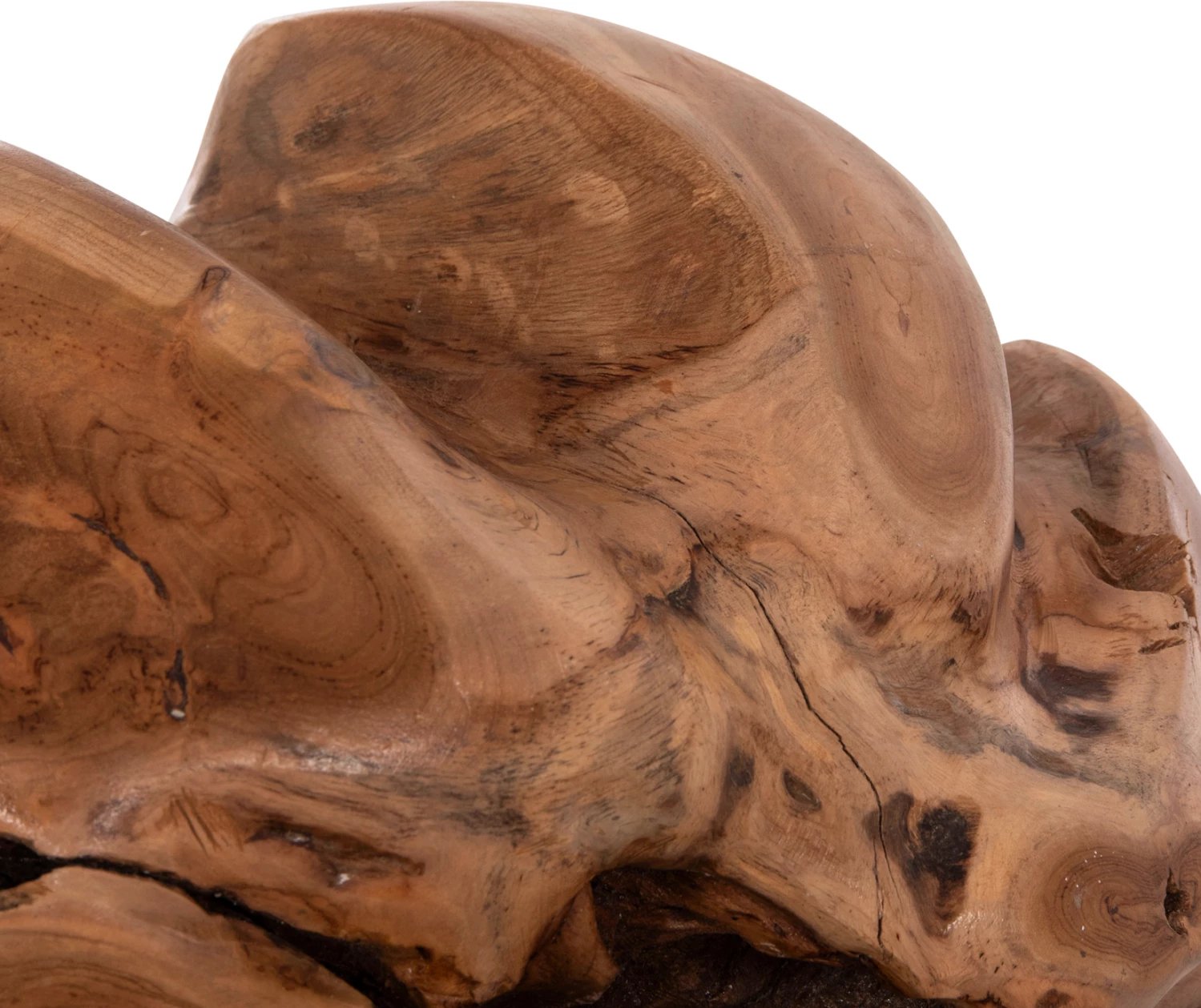 Dekor për dysheme CLEMOR, sferë prej druri tik, ngjyrë natyrale, Φ40cm