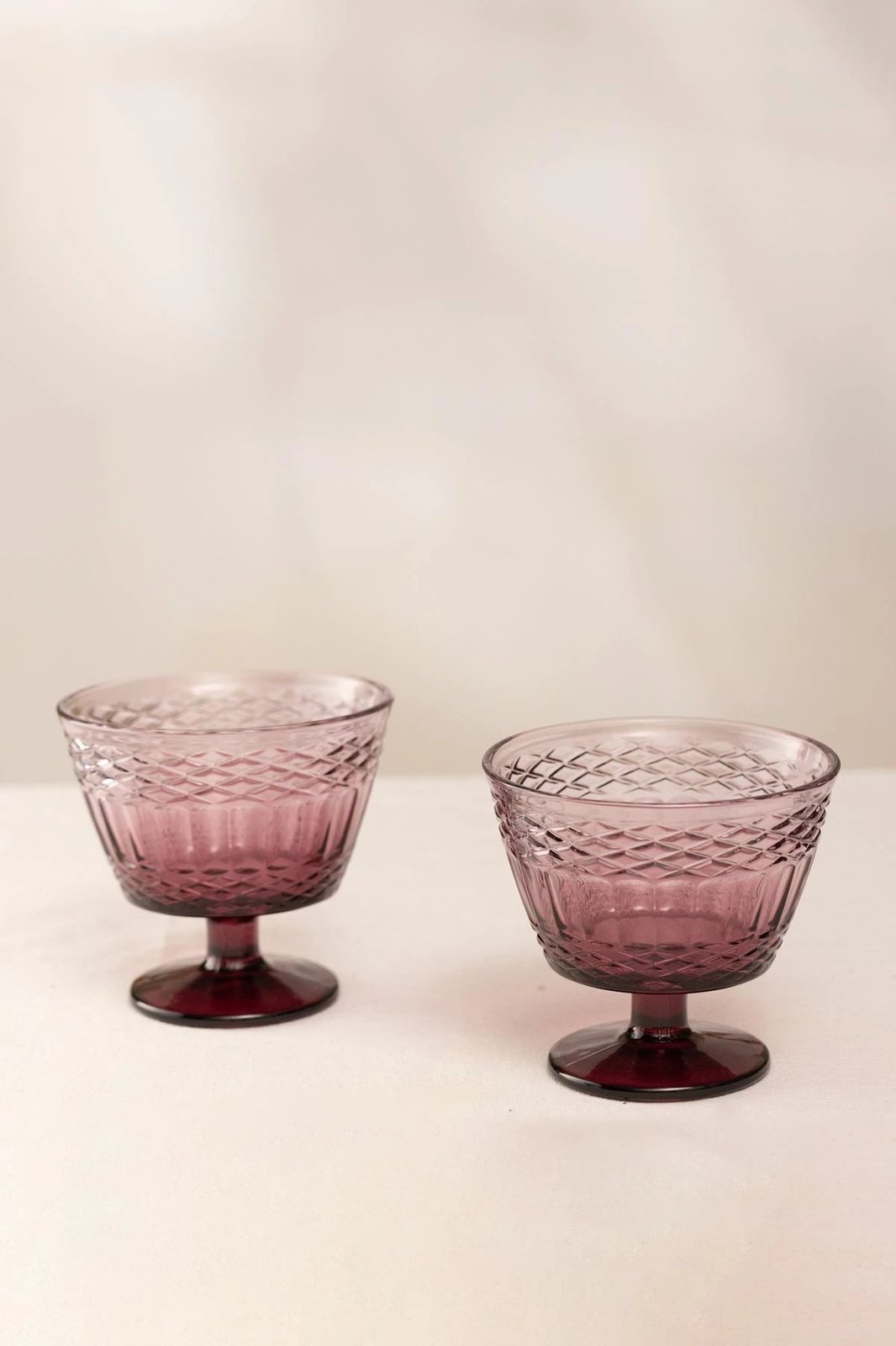 Set gotash akulli prej qelqi, 2 copë, Hermia Concept, Vega, ngjyrë burgundy