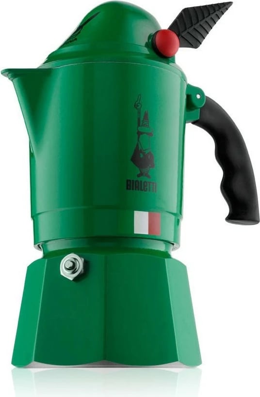 Moka pot Bialetti Moka Break Alpina 3 filxhana alumini gjelbër