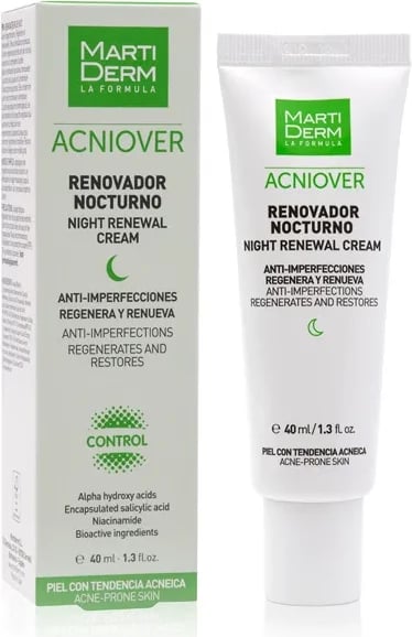 Krem nate për fytyrë MartiDerm Acniover unisex 40ml Krem nate për fytyrë MartiDerm Acniover unisex 40ml