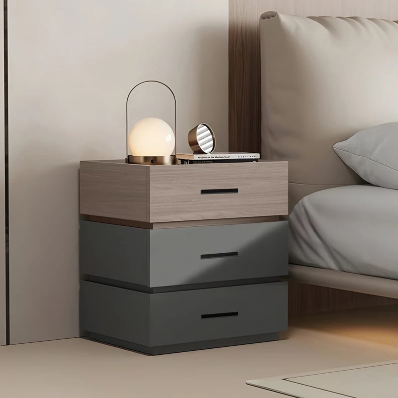 Komodinë anësore mdf, ngjyrë sonoma-karbon, 60x40x66cm