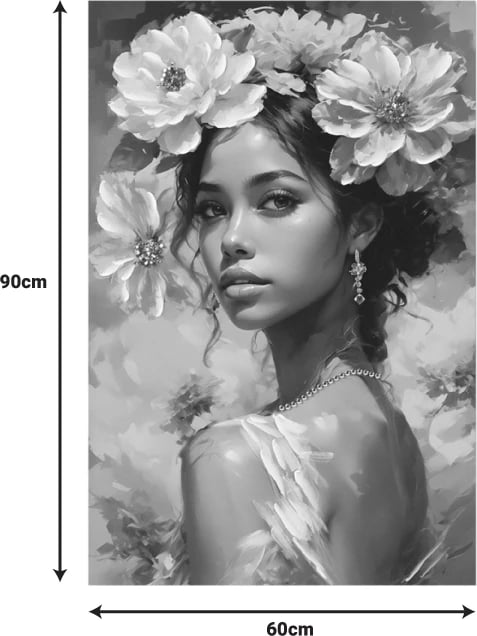 Pikturë kanavacë Lilibet Ι, shumëngjyrëshe, 60x2.5x90cm