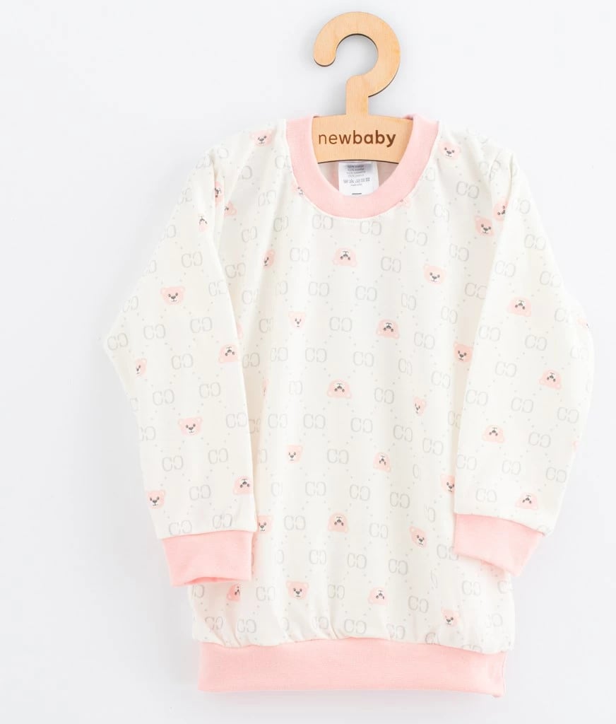 pizhama fëmijësh, New Baby, 100% pambuk, madhësia 128/134, me motiv arushi, rozë, set 2-copësh