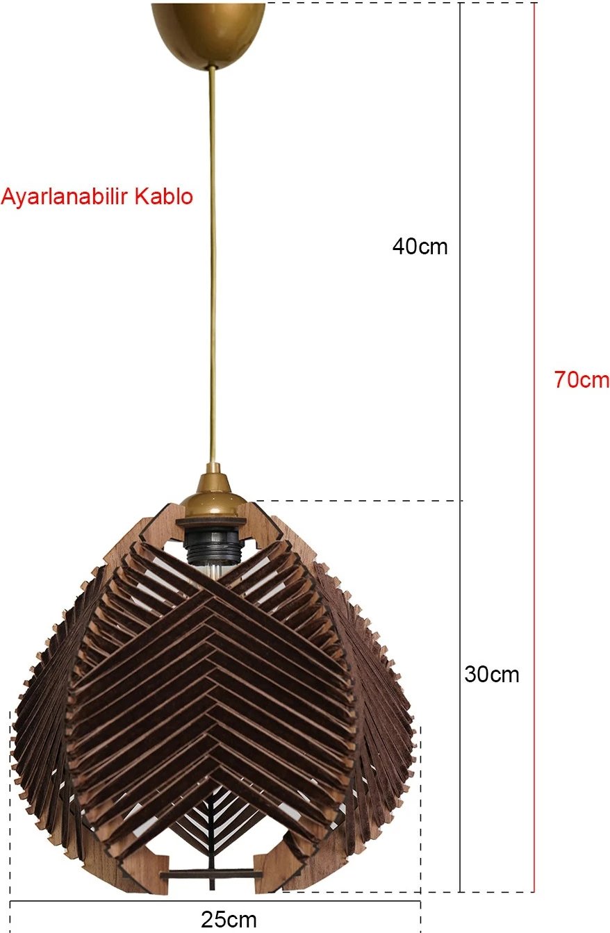 Llambë tavani dekorative Opviq, ngjyrë kafe, YL226