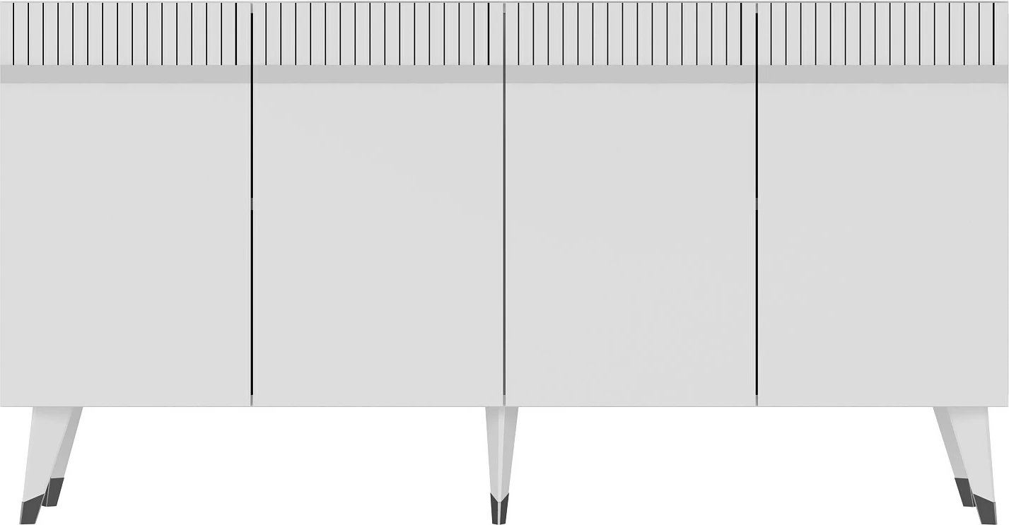 Konsolë Hanah Home Defne, e bardhë, argjend