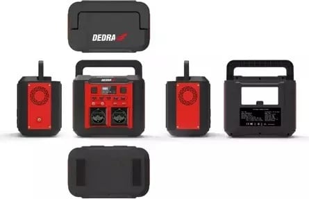 Stacion portativ energjie DEDRA DEZS0300, 20000 mAh, 500 W, Kuq