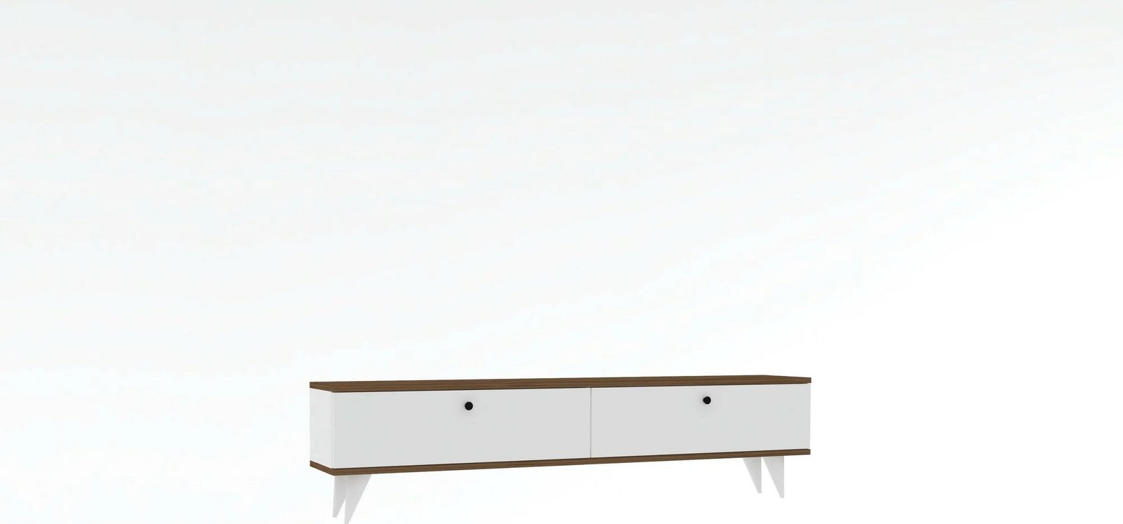 Komodë TV Hanah Home Paris, e bardhë dhe arre