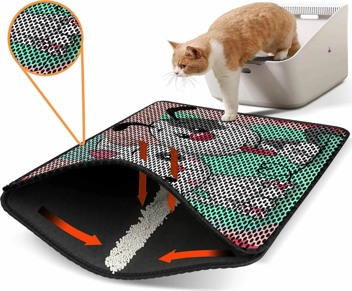 Tapet për rërë mace, shumëngjyrësh, Nrszn0067