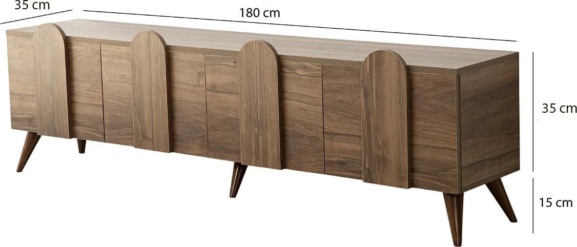 Komodë TV Hanah Home, New Line, ngjyrë arre, v2