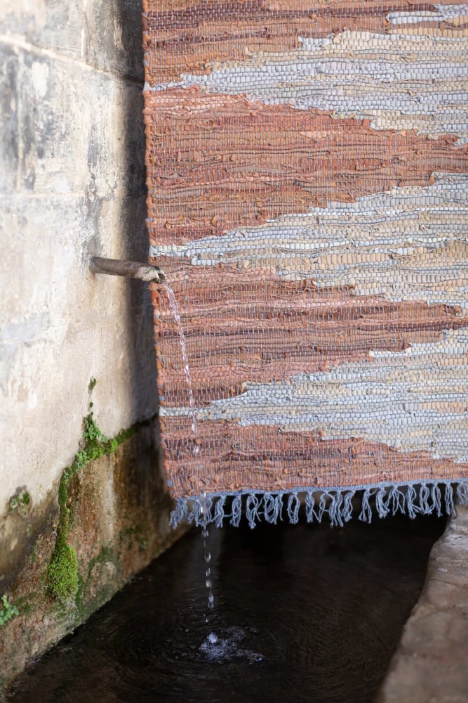 Qilim FLAME, lëkurë, kafe-bezhë, 60x90