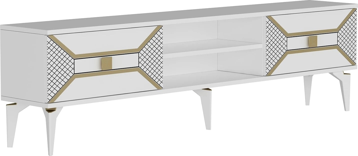 Komodë TV Hanah Home, Yumedi, e bardhë, ari