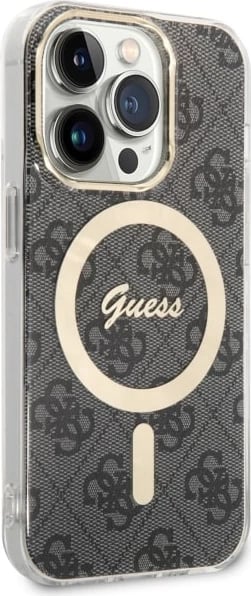 Mbështjellës Guess 4G MagSafe për iPhone 14 Pro, i zi Mbështjellës Guess 4G MagSafe për iPhone 14 Pro, i zi