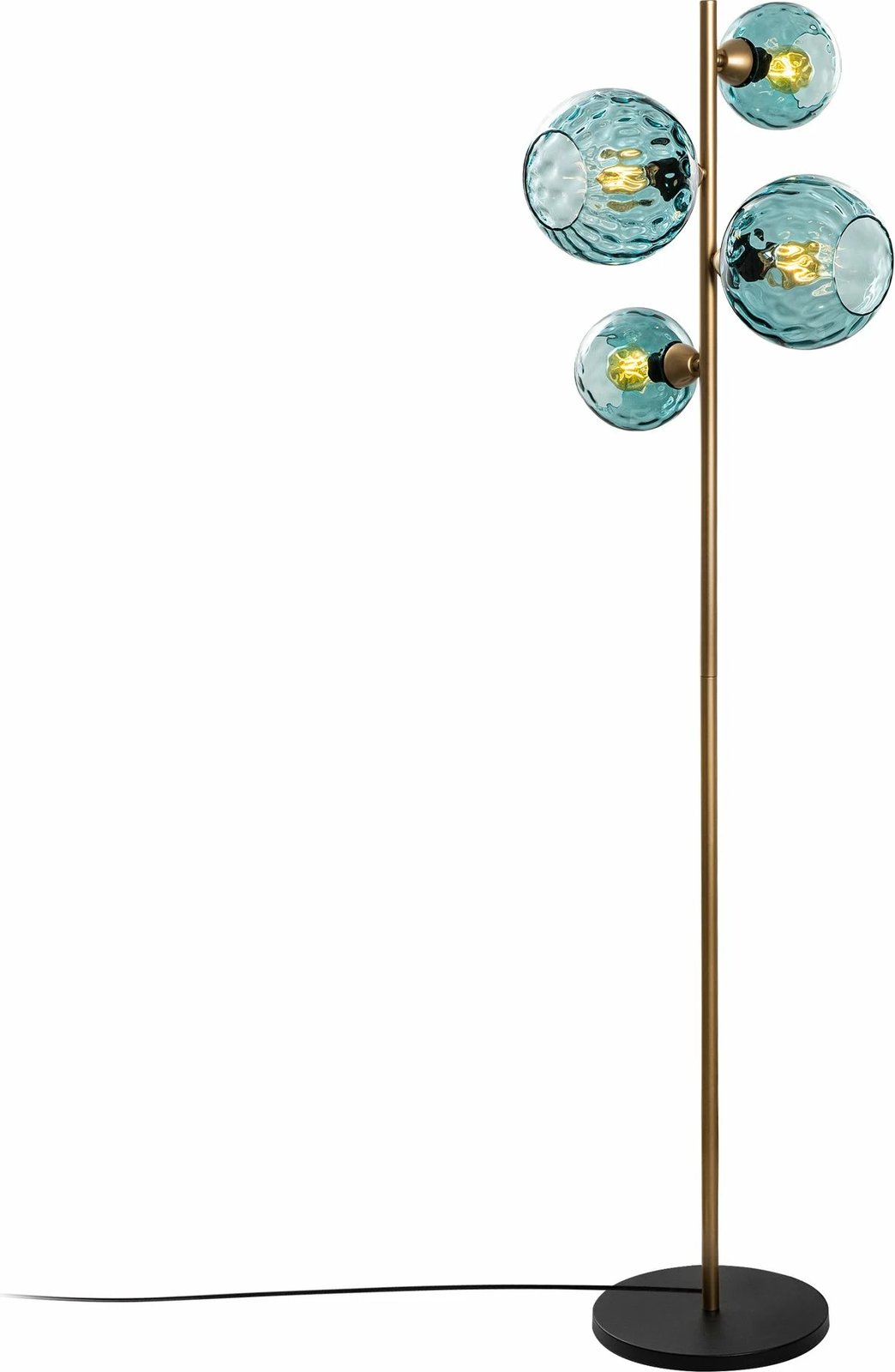 Llambë dyshemeje Opviq, Benek - blu dhe ari, 35x35x165 cm