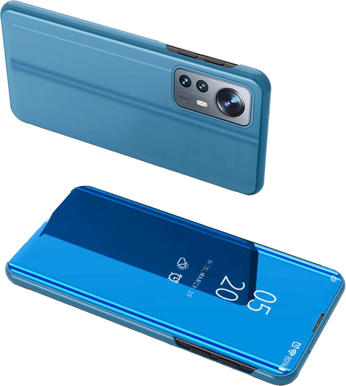 Mbështjellës Hurtel Clear View Case për Xiaomi 12 Lite, me kapak, Blu