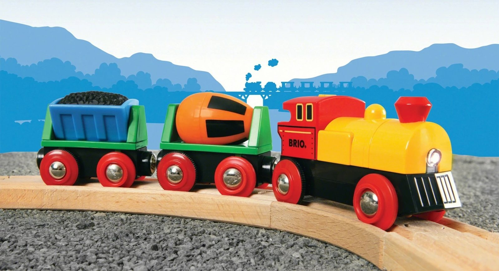 Lodër tren BRIO Ravensburger 33319, me bateri, shumëngjyrësh