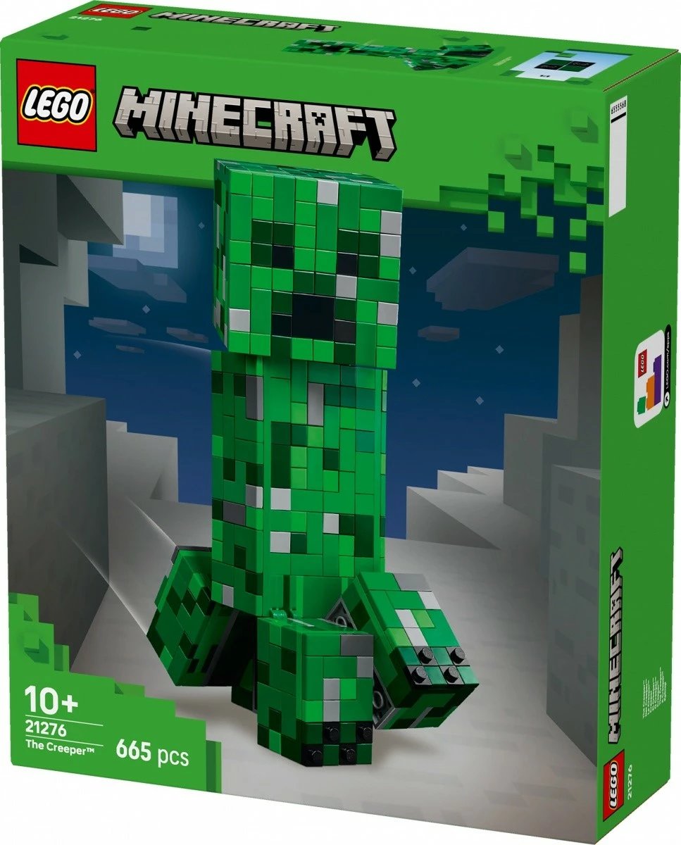 Set LEGO Minecraft Creeper 21276, 665 pjesë, 21 cm, Gjelbër