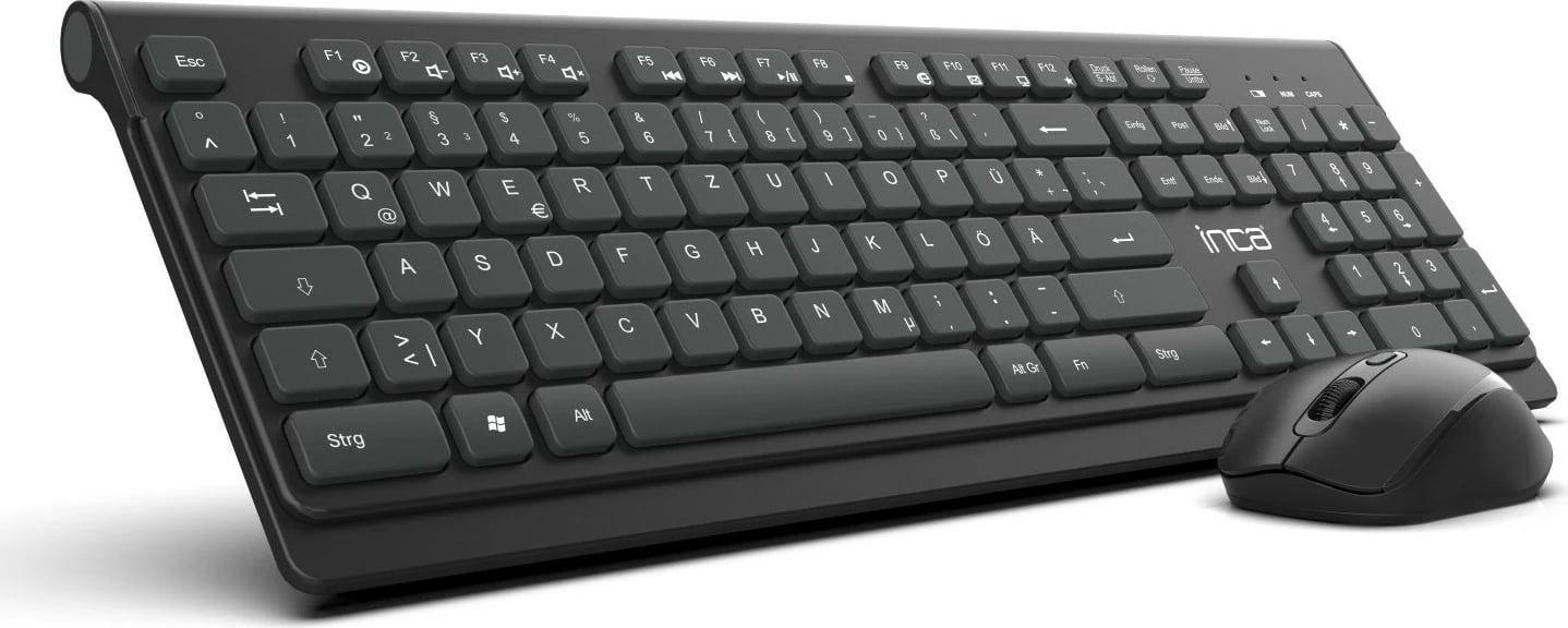 Set tastaturë dhe maus Inca IWS-519, USB-C/A, dizajn ergonomik, e zezë