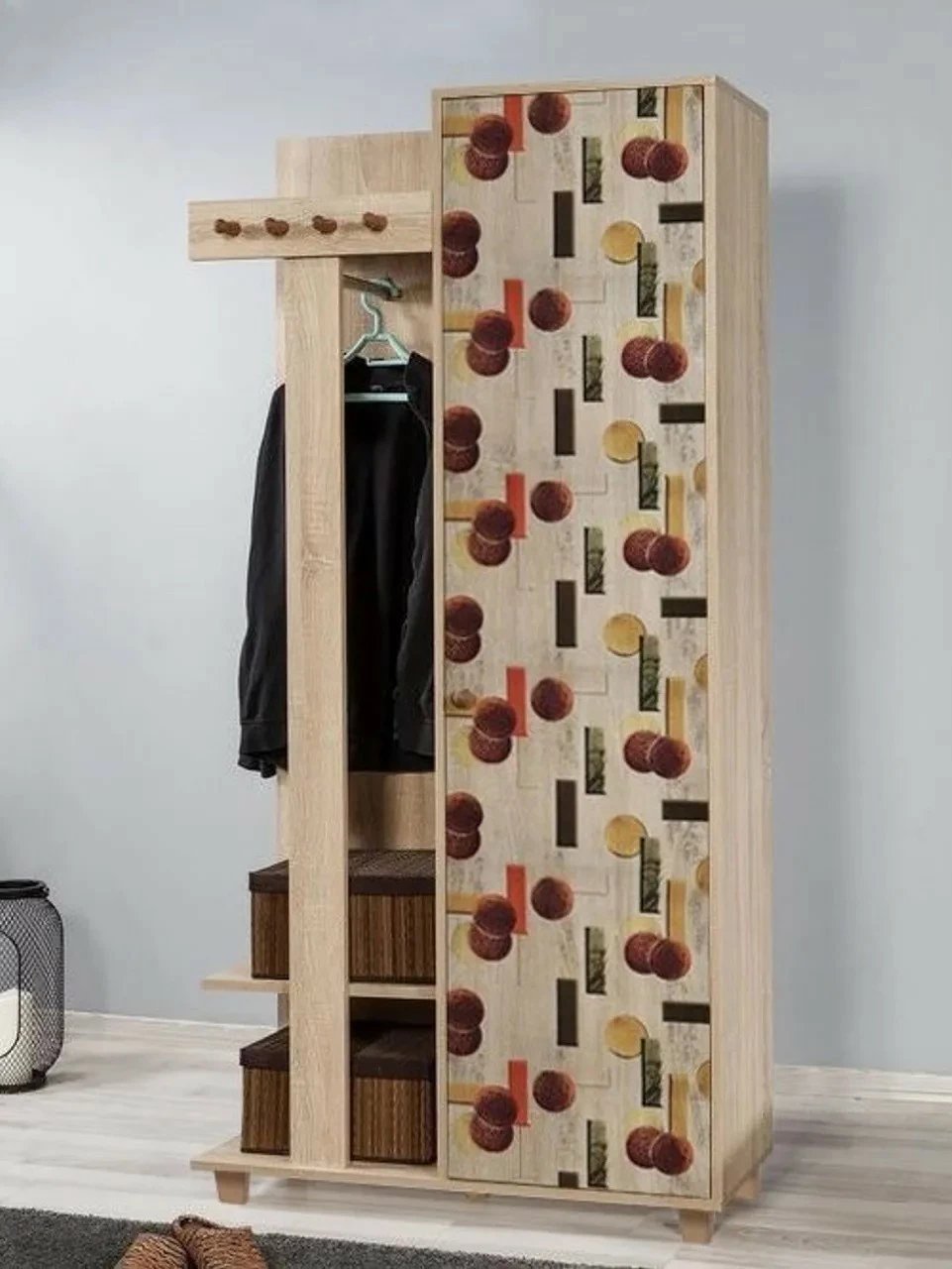 Stendë korridori Skye Decor, ngjyrë lisi Sonoma, Garmanto 90 - 521