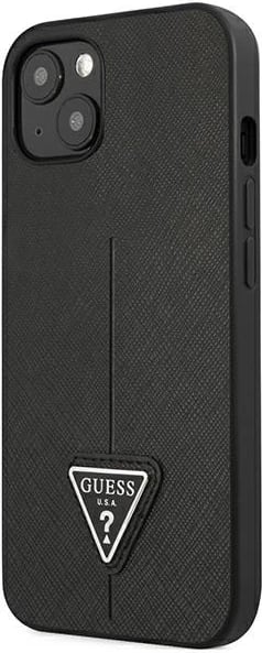 Mbështjellës Guess SaffianoTriangle Logo për iPhone 14 Plus 6.7", i zi Mbështjellës Guess SaffianoTriangle Logo për iPhone 14 Plus 6.7", i zi