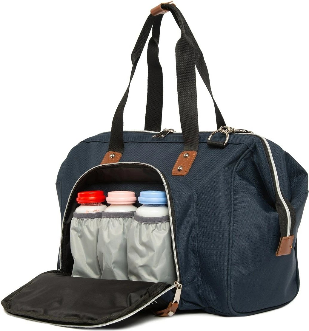 Çantë dore e madhe, ngjyrë blu e errët, Zoozie Bags, 2153 - 32145